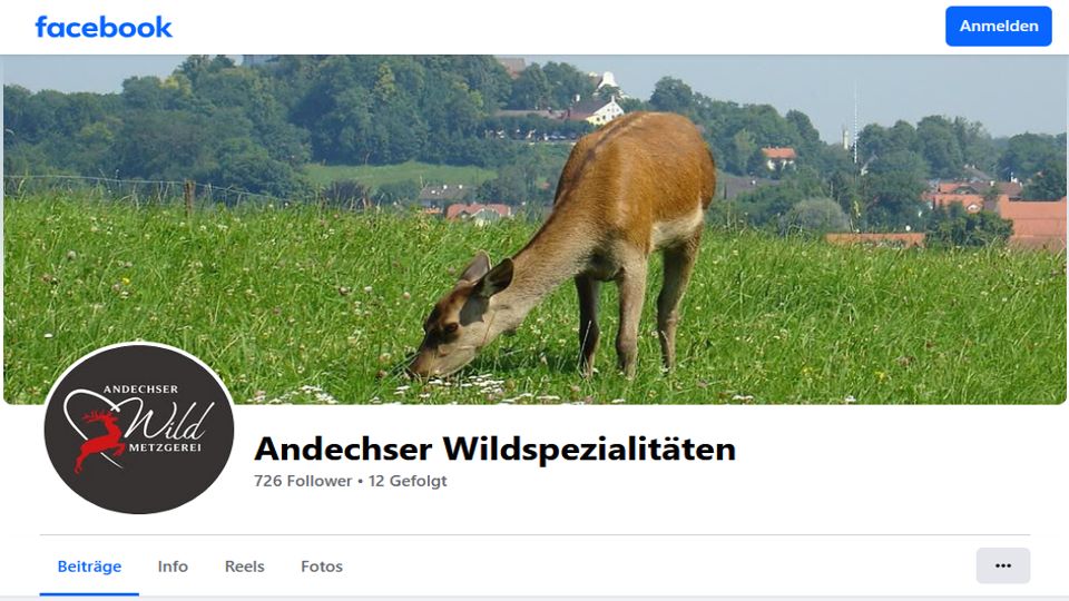 facebook Wildmetzgerei in Andechs